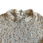 Adora Sweater SZ Med Distressed Rag Multicolor Pom Pom's Oversized Crop Chunky Photo 1