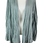 Worth Draped Waterfall Open Front Lightweight Cardigan Sweater Medium Blue Photo 0