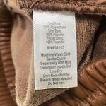 Marc New York Mark New York Cognac Brown Faux Leather Elastic Drawstring Crop Pants Sz S Photo 8