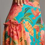 Farm Rio NWOT  Vibrant Orange Teal Floral Bohemian Wide-Leg Pants Size Small Photo 2