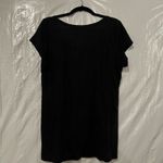 Eileen Fisher  Black Short Sleeve Linen T-Shirt Size Large Photo 3