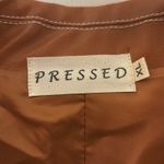 Pressed Brown Zip Up Peplum PU Jacket Swing Coat XL Boho Indie Rocker Glam Retro Photo 11