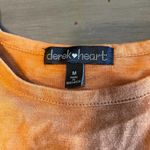Derek Heart  Womens Medium Orange Crochet Trimmed Tiered‎ Short Sleeve Top Photo 1