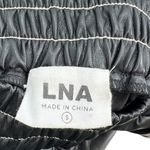 LNA Faux-Leather Pants Contrast-Seam High Rise Pull-On Black Size Small Photo 10