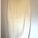 Vintage HENRY GRETHEL Lambswool and Angora Ivory Cable Long Skirt Women's sz. M White Size M Photo 2