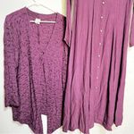 cut loose medium maxi dress and jacket set. Purple Photo 0