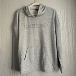 Bebe Sport Women’s 2X Hoodie Sweatshirt Heather Gray Rhinestone Logo Athleisure Photo 1