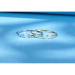 Boutique NEW Dainty White Gold Filled Ring with Baguette and Round Simulate, Adjustable‎ Photo 2