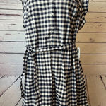Old Navy NWT  A-Line Dress Gingham Plaid size Large‎ Ruffle Belted Summer Western Photo 0