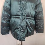 A New Day Dark Green Puffer Jacket Photo 2