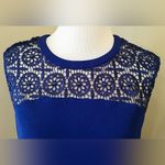 Cobalt Blue Beaded Cutout Neckline Cocktail Shift Dress by Muse from ModCloth Size 8 Photo 1