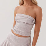 Peppermayo Jasmine Rose Strapless Top Rosette Haute Floral Corset Style Size 2 Photo 0