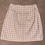 Brandy Melville John Galt Plaid Pink & White Cara Skirt Photo 1