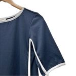 Shabby Apple Shirt Dress Size XS Contrast Trim Knit Navy Blue White Tennis Prep Photo 2