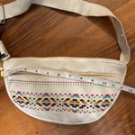 MEXICANA Cream Crossbody Fanny pack Bag with Colorful Embroidery White Photo 6