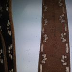 Aeropostale  Vntg Leather Brown Embroidered Boho Women's Belt Size L Photo 5