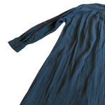 Gap Black Gauze Midi Length Dress Long Sleeve Button Down 100% Cotton Size Small Photo 7