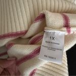 Grace + Karma Pink &‎ Cream Striped Long Sleeve Sweater Size 1X Photo 8