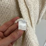 Garnet Hill Cotton Lightweight Long Open Front Cardigan in White - Size M Photo 3