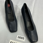 Laura Scott Womans Tiffany 5.5 M Blue Leather Slip On Heel Loafers NWOT Photo 0