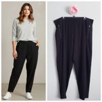 Eileen Fisher  Black Stretch Tencel Fleece Pant Photo 1