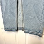 Edikted Light Wash Denim Maxi Skirt Front Slit Raw Hem Size XL Photo 2