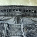 American Eagle  Mom Jeans Womens 2 Gray Distressed High Rise Rigid Grunge 90s Photo 7