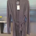 Barefoot Dreams 💕💕 CozyChic Drape Rib Cardigan Ultra Lite Pacific Blue L NWT Photo 8