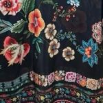 Johnny Was Mabel Silk Embroidered Tunic Dress XL Black Multicolor Floral Photo 11