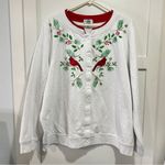 C&K designs Red cardinal cardigan sweater sweatshirt size 2x Christmas vintage Photo 0