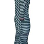 Free People  Blue White Striped Ribbed Midi 3/4 Sleeve Boat Neck Beach Dress XS Photo 6