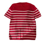 Talbots ‎ Mockneck Button Shoulder Striped Sweater Size Large Photo 5