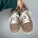 Dolce Vita Espadrille Sneakers Leather Snakeskin Accent Lace Up Womens Size 7.5 Tan Photo 1