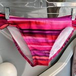 Maidenform  Swimsuit Pink Purple Striped Bikini Bottoms Womens Medium New Photo 5
