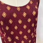 Vintage Rabbit Rabbit‎ Rabbit Rayon Slip Dress Womens M USA Made Maroon Gold Purple Size M Photo 3