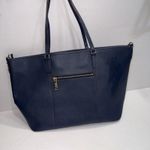 Rowallan Large Old Money Minimalist Navy Blue Canvas Tote Purse Photo 1