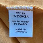 Zenana  Mustard Yellow Zip V Neck 3/4 Ruched Sleeve Tunic Plus Size 1X Stretch Photo 6