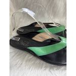 Salvatore Ferragamo Women's Sandals Thong Slide Leather Green Patent Size 8 Photo 1