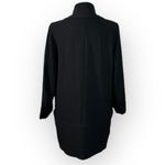 Wilfred  North Blazer Women's 8 Black 3/4 Sleeves Open Front Crepe Shawl Collar Photo 3