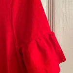 SheIn red short sleeve flutter top blouse Photo 1