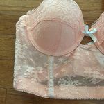 Forever 21 baby pink lace coquette corset / bra top - small Photo 1