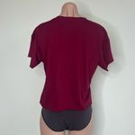The Comfy And Ready Crop Tee in Burgundy Photo 5