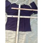 AUW  Shirt Top Womens L Solid Black Stretch Short Sleeves Comfy Stretch Blouse Photo 6