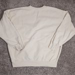 Brandy Melville  Cream Oversized Crewneck Sweatshirt Cotton Blend One Size Photo 9