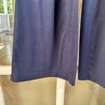 ZESICA Women's Navy Strapless Belted Wide Leg Jumpsuit Photo 4