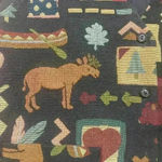 Vintage tapestry vest Camping Mountain Life Size Large Black Photo 8