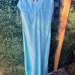 Vince NWT  Crinkled Satin Bias Cut Satin Maxi Dress size Medium light blue Photo 11