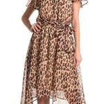 The Vanity Room New Snake Print Handkerchief Hem Dress V-Neck Flutter Sleeve Photo 14