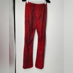 SheIn Red Leopard High waisted Flair Pants Size Small Photo 1