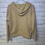 Topshop  Hoodie Quarter Zip Hooded Sweatshirt Tan Size 0-2 Photo 6